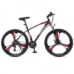 JLFSDB Bike JLFSDB Mountain Bike, Carbon Steel Frame Men / Women Hardtail Bicycles, Dual Disc Brake Front Suspension, 26 / 27.5 Inch Wheel (Color : Red, Size : 26inch)