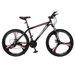 JLFSDB Bike JLFSDB Mountain Bike, Carbon Steel Frame Men / Women Hardtail Mountain Bicycles, Dual Disc Brake And Front Suspension, 26 Inch (Color : Red, Size : 24-speed)