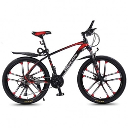 JLFSDB Mountain Bike JLFSDB Mountain Bike Foldable Mountain Bicycle Women & Men 24 / 27 Speeds 26"Carbon Steel Frame Front Suspension Disc Brake (Color : Red, Size : 30speed)