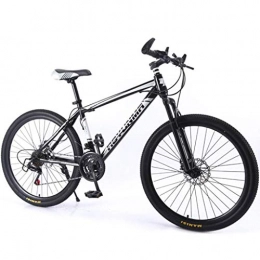 JLFSDB Mountain Bike JLFSDB Mountain Bike Mountain Bicycles Unisex 24'' Lightweight Aluminium Alloy Frame 21 / 24 / 27 Speed Disc Brake Front Suspension (Color : Black, Size : 24speed)