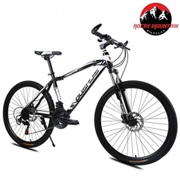 JLFSDB Mountain Bike JLFSDB Mountain Bike Mountain Bicycles Unisex 26'' Carbon Steel Frame 21 / 24 / 27 Speed Disc Brake Dual Suspension (Color : White, Size : 24speed)