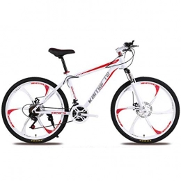 JLFSDB Mountain Bike JLFSDB Mountain Bike Mountain Bicycles Unisex 26'' Lightweight Carbon Steel Frame 21 / 24 / 27 Speed Disc Brake Front Suspension (Color : Red, Size : 24speed)