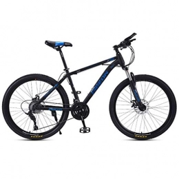 JLFSDB Mountain Bike JLFSDB Mountain Bike, MTB Bicycles 26'' Wheel Lightweight Carbon Steel Frame 24 / 27 / 30 Speeds Disc Brake Front Suspension (Color : Blue, Size : 24speed)