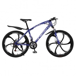 JLFSDB Bike JLFSDB Mountain Bike, Women / Men Mountain Bicycle, Dual Disc Brake And Front Suspension Fork, 26inch Wheels (Color : Blue, Size : 24-speed)