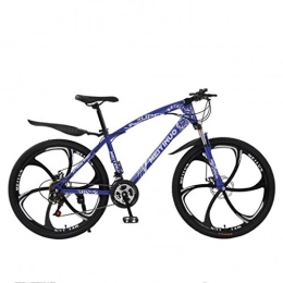JLFSDB Bike JLFSDB Mountain Bikes Bicycle MTB Mountain Bicycles Carbon Steel 26" Ravine Bike with Dual Disc Brake Front Suspension, 21 / 24 / 27 speeds Hardtail Mountain Bikes (Color : Blue, Size : 27 Speed)