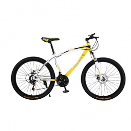 jooe Bike jooe Adult Mountain Bike 24 Inch Wheels Dual Disc Brake Men And Women 21 24 27 30 Variable Speed Spoke Wheel Student Bicycle, 27speed-Yellow