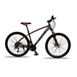 JPALQ Aluminum Alloy 27 Speed 29 Inch Road Bike Mountain Bike ATV Easy to travel (Color : 40 Black red, Size : 27seepd)