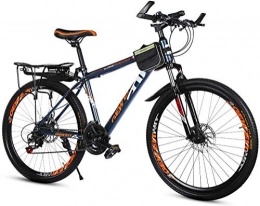 June Bike June 26inch Mountain Bike Adult 21 Speeds Off-road Bike With Double Disc Brakes And Suspension Fork, Red, Orange-20 / 22 / 24 / 26