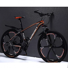 JUZSZB Mountain Bike JUZSZB Dirt Bike Mountain Exercise Bicycle Adult, 26 Inch Aluminum Alloy Mountain Bike With 30 Speeds And Off Road Shock Absorption B Black Orange