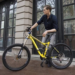 JXJ Bike JXJ Mountain Bike 26 Inch 24 / 27 Speed Aluminum Frame Full Suspension Bicycle with Adjustable Seat, for Men / women