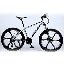 JYCCH  JYCCH 26 Inch Adult Mountain Bike -aluminum Alloy Bicycle With 17 Inch Frame Double Disc-Brake Suspension Fork Cycling Urban Commuter City Bicycle 10-Spokes Red-27sp (White Black 27sp)