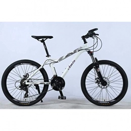 JYTFZD Mountain Bike JYTFZD WENHAO 24In 21-Speed Mountain Bike for Adult, Lightweight Aluminum Alloy Full Frame, Wheel Front Suspension Female off-road student shifting Adult Bicycle, Disc Brake (Color : White 10)