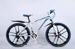 JYTFZD Mountain Bike JYTFZD WENHAO 26In 27-Speed Mountain Bike for Adult, Lightweight Aluminum Alloy Full Frame, Wheel Front Suspension Mens Bicycle, Disc Brake (Color : Blue 5)