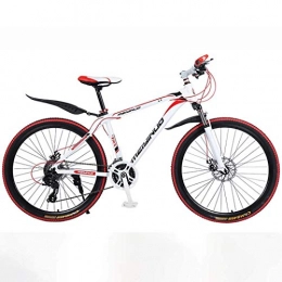 JYTFZD Mountain Bike JYTFZD WENHAO 26In 27-Speed Mountain Bike for Adult, Lightweight Aluminum Alloy Full Frame, Wheel Front Suspension Mens Bicycle, Disc Brake (Color : Red 1)