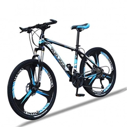 KaiKai Bike KaiKai M-TOP Adult Bycicles 26In 3-Spoke Wheels Hardtail Mountain Bike Fork Suspension High Carbon Steel Gravel Road Bike with Disc Brakes, White, 27 Speed (Color : Blue, Size : 21 Speed)