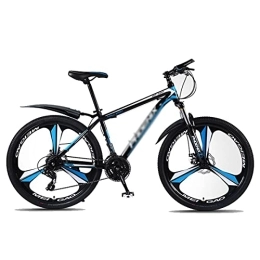 Kays Mountain Bike Kays 26 Inch 24 Speed Mountain Bike MTB Bicycle For Adult High Carbon Steel Frame Double Disc Brake Outroad Mountain Bicycle For Men Women(Size:24 Speed, Color:Blue)