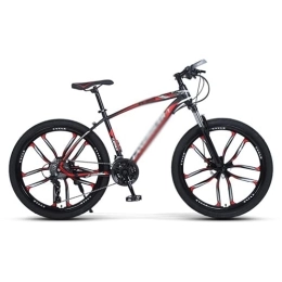 Kays Bike Kays 26 Inch Mountain Bike 21 / 24 / 27 Speed Shift Carbon Steel Frame Mountain Bicycle With Lockable Suspension And Double Disc Brake(Size:27 Speed, Color:Red)