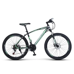 Kays Mountain Bike Kays 26 Inch Mountain Bike Carbon Steel Frame 21 / 24 / 27-Speed Dual Disc With Lock-Out Suspension Fork Suitable For Men And Women Cycling Enthusiasts(Size:27 Speed, Color:Green)