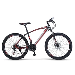 Kays Mountain Bike Kays 26 Inch Mountain Bike Carbon Steel Frame 21 / 24 / 27-Speed Dual Disc With Lock-Out Suspension Fork Suitable For Men And Women Cycling Enthusiasts(Size:27 Speed, Color:Red)