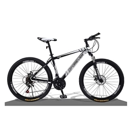 Kays Bike Kays 26 Inch Mountain Bike Carbon Steel Frame 21 Speed Dual Disc With Lock-Out Suspension Fork For Men Woman Adult And Teens(Size:21 Speed, Color:Black)