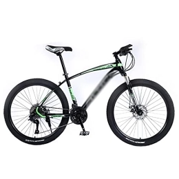 Kays Mountain Bike Kays 26 Inch Wheels Mens Mountain Bikes 21 / 24 / 27 Speed With Dual Disc Brake High-Tensile Carbon Steel Frame For A Path, Trail & Mountains(Size:24 Speed, Color:Green)