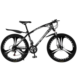 Kays Bike Kays 26-Inch Wheels Mountain Bike Front Suspension Bicycle Carbon Steel Frame 21 / 24 / 27-Speed Double Disc Brake For A Path, Trail & Mountains(Size:24 Speed, Color:Black)