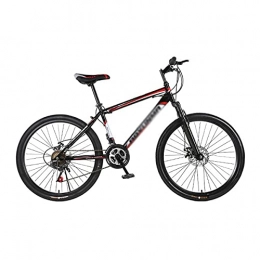 Kays Bike Kays 26 Inches Wheels Mountain Bike 21 Speed Bicycle Carbon Steel Frame With Mechanical Double Disc Brake And Suspension Fork For Unisex Adult(Color:Red)
