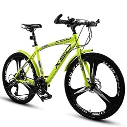 Kays Bike Kays 26" Mountain Bicycles 21 / 24 / 27 / 30 Speeds Unisex MTB Bike Lightweight Carbon Steel Frame Dual Suspension Disc Brake (Color : Yellow, Size : 21speed)