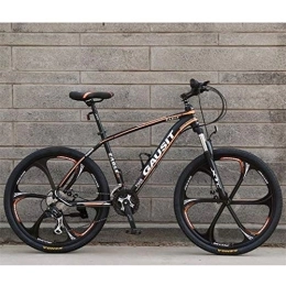 Kays Bike Kays 26" Mountain Bicycles 24 / 27 / 30 Speeds Men / Women Bike Lightweight Carbon Steel Frame Disc Brake Front Suspension (Color : Orange, Size : 24speed)