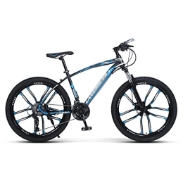 Kays Mountain Bike Kays 26" Mountain Bike Bicycle For Adults High Carbon Steel Frame With Disc Brake And Lockable Suspension Fork(Size:27 Speed, Color:Blue)