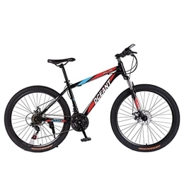 Kays Mountain Bike Kays 26 Wheels MTB Mountain Bike Daul Disc Brakes 21 Speed Mens Bicycle With Front Suspension(Color:Red)