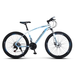 Kays Mountain Bike Kays Adult Mountain Bike, 26-Inch Wheels, Carbon Steel Frame, Double Disc Brakes, Lockable Suspension, Multiple Colors(Size:21 Speed, Color:White)