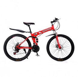 Kays Mountain Bike Kays Mens And Womens Mountain Bike 26-Inch Wheels 21-Speed Shifters With Shock-absorbing Front Fork(Color:Red)