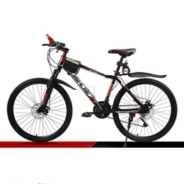 Kays Bike Kays Mountain Bicycles 26" Inch MTB Bike 21 / 24 / 27 Speed Lightweight Carbon Steel Frame Dual Suspension Disc Brake (Color : Red, Size : 27speed)