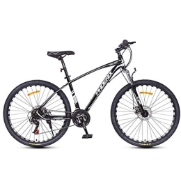 Kays Mountain Bike Kays Mountain Bike, 26 / 27 Inch Unisex MTB Bicycles, Carbon Steel Frame, Dual Disc Brake Front Suspension, 24 Speed Spoke Wheels (Color : Black, Size : 26inch)