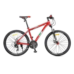 Kays Mountain Bike Kays Mountain Bike, 26”Aluminium Frame Hardtail Bicycles, Dual Disc Brake And Locking Front Suspension, 27 Speed (Color : Red)