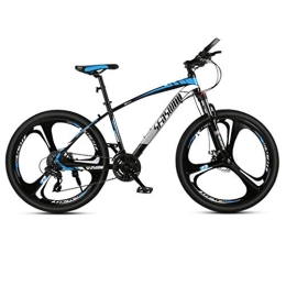 Kays Mountain Bike Kays Mountain Bike, 26”Carbon Steel Frame Men / Women Hard-tail Bicycles, Dual Disc Brake And Front Fork, 21 / 24 / 27 Speed (Color : Blue, Size : 27 Speed)