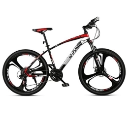 Kays Mountain Bike Kays Mountain Bike, 26”Carbon Steel Frame Men / Women Hard-tail Bicycles, Dual Disc Brake And Front Fork, 21 / 24 / 27 Speed (Color : Red, Size : 27 Speed)