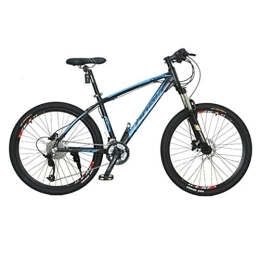 Kays Bike Kays Mountain Bike, 26 Inch Aluminium Alloy Bicycles, 27 Speed, Double Disc Brake And Front Suspension (Color : Blue)