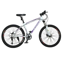 Kays Mountain Bike Kays Mountain Bike, 26 Inch Aluminium Alloy Bicycles, 27 Speed, Double Disc Brake And Front Suspension (Color : Purple)
