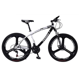 Kays Mountain Bike Kays Mountain Bike, 26 Inch Hard-tail Bicycles, Carbon Steel Frame, Double Disc Brake Front Suspension, 21 / 24 / 27 Speed (Color : Black, Size : 24 Speed)