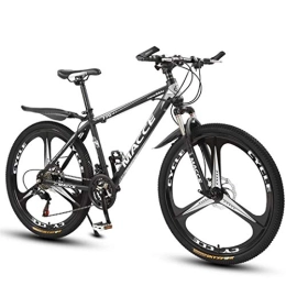 Kays Mountain Bike Kays Mountain Bike, 26 Inch Spoke Wheel, Carbon Steel Frame Bicycles, Dual Disc Brake And Front Fork (Color : Black, Size : 27-speed)