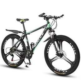 Kays Bike Kays Mountain Bike, 26 Inch Spoke Wheel, Carbon Steel Frame Bicycles, Dual Disc Brake And Front Fork (Color : Green, Size : 21-speed)