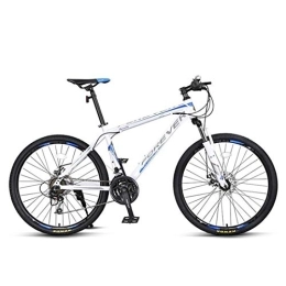 Kays Bike Kays Mountain Bike, 26 Inch Spoke Wheel, Carbon Steel Frame Men / Women Hardtail Bicycles, Double Disc Brake And Front Fork (Color : White, Size : 24-speed)