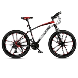 Kays Bike Kays Mountain Bike, 26 Inch Unisex Hard-tail MTB Bicycles, Carbon Steel Frame, Front Suspension Dual Disc Brake, 21 / 24 / 27 Speeds (Color : Red, Size : 21 Speed)