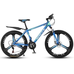 Kays Bike Kays Mountain Bike, 26 Inch Unisex Mountain Bicycles Carbon Steel Frame 21 / 24 / 27 Speeds Front Suspension Disc Brake (Color : Blue, Size : 21speed)