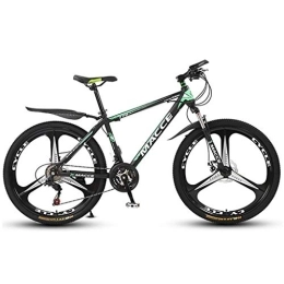 Kays Bike Kays Mountain Bike, 26 Inch Unisex Mountain Bicycles Carbon Steel Frame 21 / 24 / 27 Speeds Front Suspension Disc Brake (Color : Green, Size : 24speed)