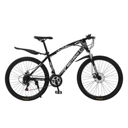 Kays Mountain Bike Kays Mountain Bike, 26 Inch Wheel Carbon Steel Frame Mountain Bicycles, With Double Disc Brake And Front Fork (Color : Black, Size : 24-speed)