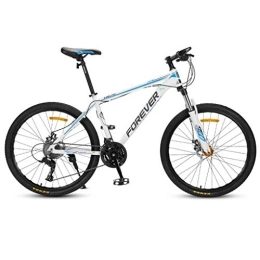 Kays Mountain Bike Kays Mountain Bike, 26 Inch Women / Men Bicycles, Carbon Steel Frame, Double Disc Brake And Front Fork, 24 Speed (Color : Blue)