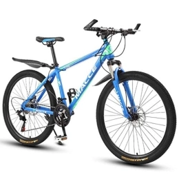 Kays Mountain Bike Kays Mountain Bike, 26 Inch Women / Men MTB Bicycles Lightweight Carbon Steel Frame 21 / 24 / 27 Speeds Front Suspension (Color : Blue, Size : 24speed)